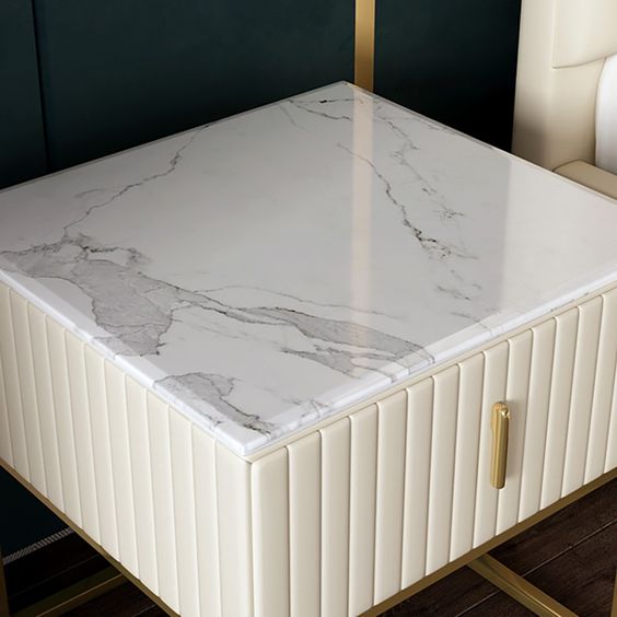 Marble-Top Nightstand