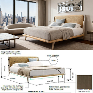 Contract Solution King Size Bed Hotel Wooden Bedroom Furniture