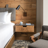 Factory Price High End Fixed Furniture Hotel Wooden Night Stand
