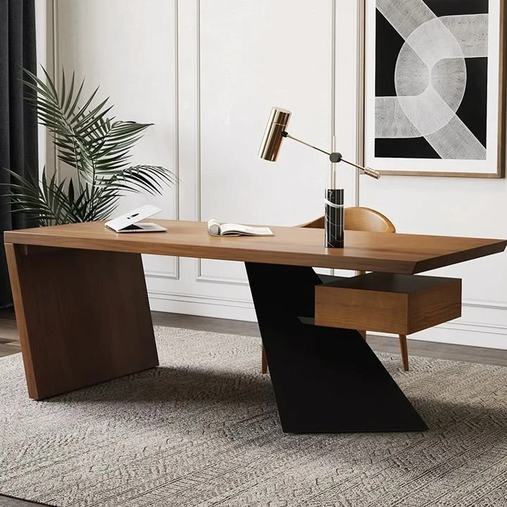 Luxury 5 Star Hotel Suite Curved Shape Office Space Furntiure Study Working Computer Writing Desk