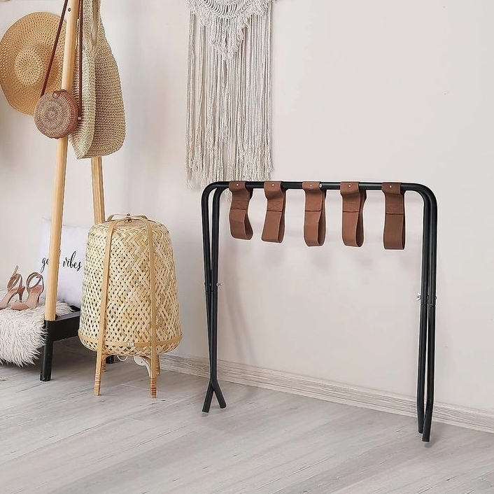 Commercial Hotel Guest Room Save Space Folding Luggage Rack for Hotel Bedroom