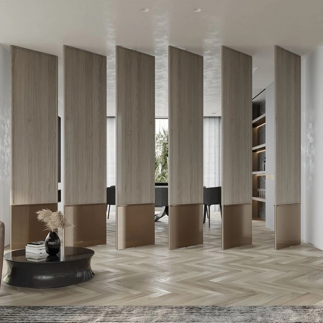 Banquet Hall Hotel Restaurant Sliding Folding Wooden Movable Soundproof Partition Wall
