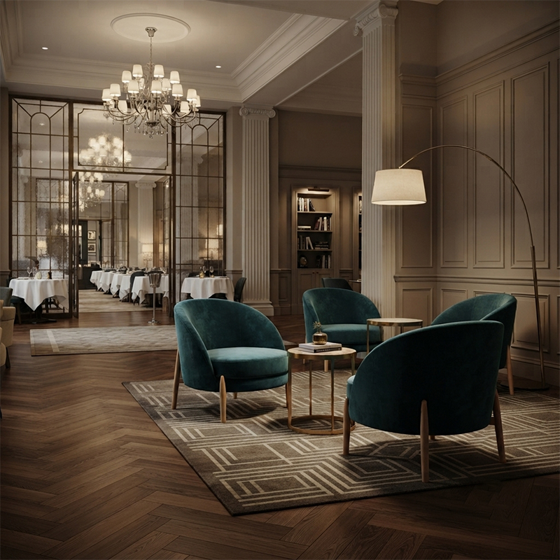 Hotel Lobby Armchair Modern Contract Lounge Chairs