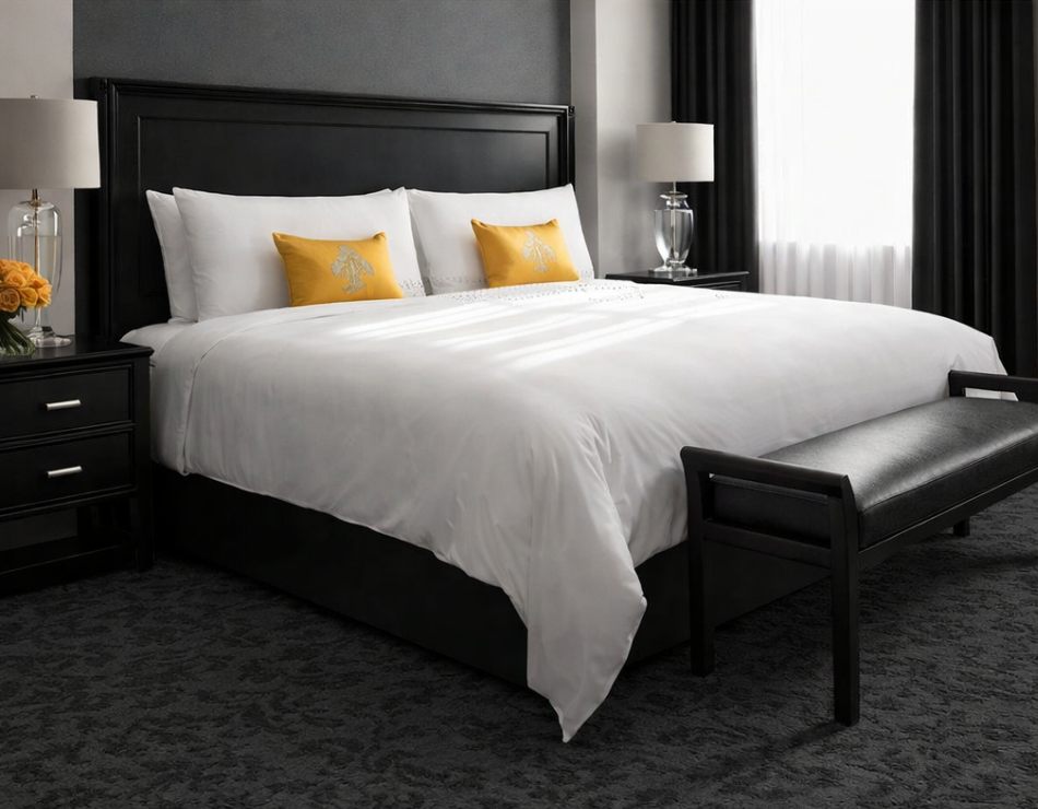 Black Bedroom Set for Boutique Hotels: Modern Design And Custom Options