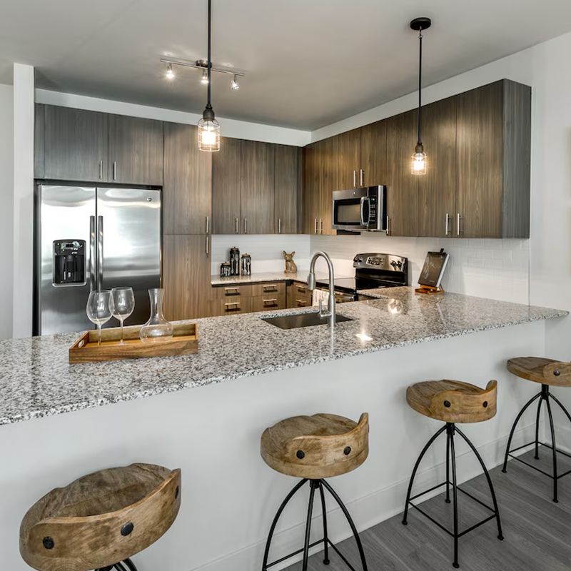 Interior Furniture Solutions Mid-Century Fully Furnished Studio Apartment Furniture Sets