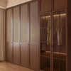 Hotel Suite Bedroom Furniture Open Wall-Mounted Storage Closets Cabinets Wood Wardrobe with Drawers