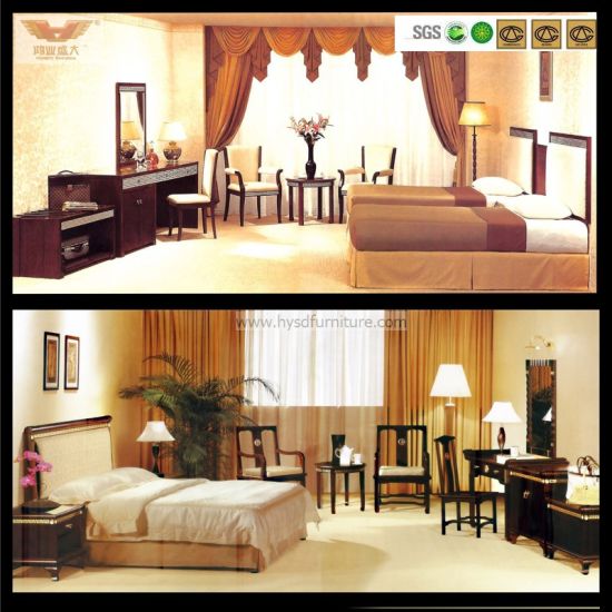 Modern Customized Wooden Hotel Bedroom Furniture Bedroom Set (HY-029)
