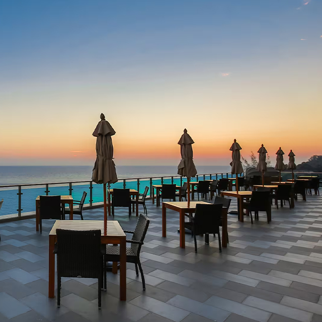 Outdoor Dining Table for Coastal Rattan Style Seaside Resort