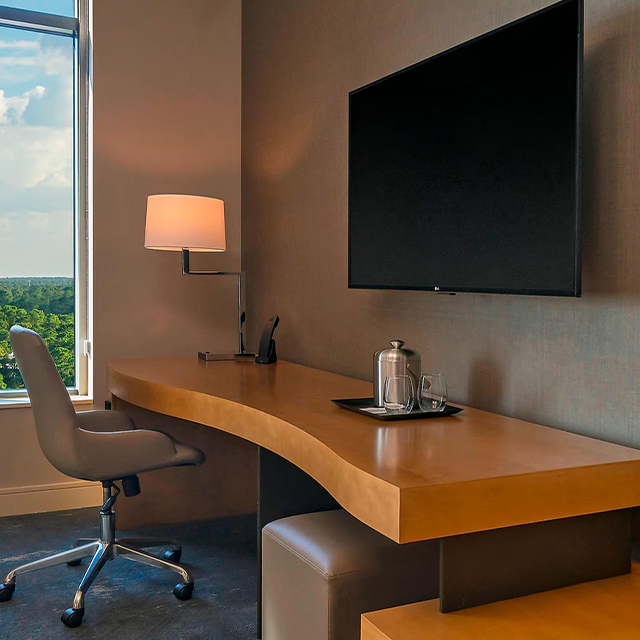 Built-in Furniture Solution Hotel Writing Desk for Hospitality Guest Room