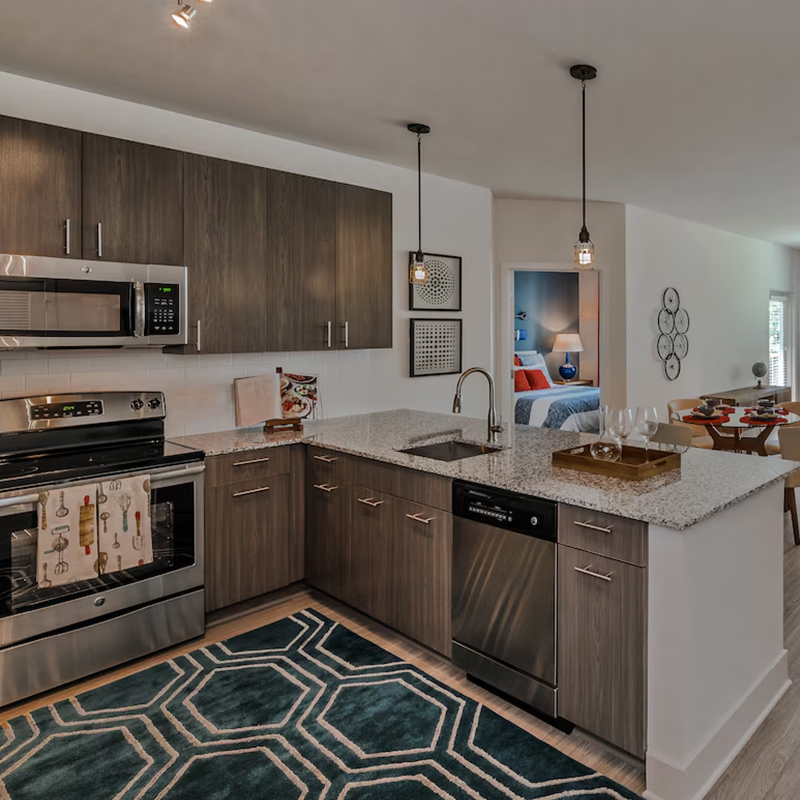 Interior Furniture Solutions Mid-Century Fully Furnished Studio Apartment Furniture Sets