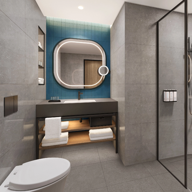 Modern Design 5 Star Hotel Furniture Bathroom Cabinet Wash Basin Sink Vanity Set Bathroom Furniture