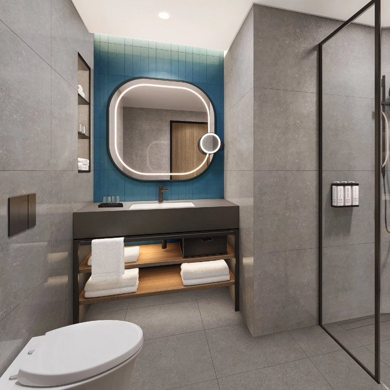Modern Design 5 Star Hotel Furniture Bathroom Cabinet Wash Basin Sink Vanity Set Bathroom Furniture