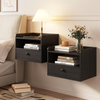Commercial Hospitality Apartment Bedroom Furniture Wall-Mounted Wood Bedside Cabinet Storage Night Stand