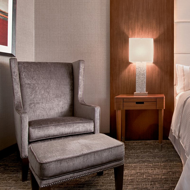 Contract Furniture Hotel Wooden Night Stand Bedside Table