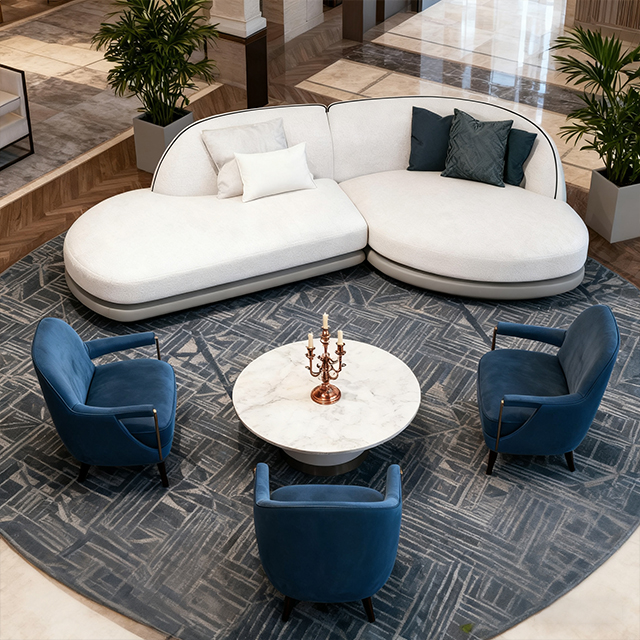Tovarniška neposredna notranja zasnovana rešitev Hotel Lobby Pohištvo