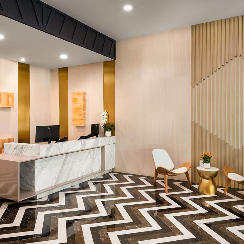 Hotel Waterproof Wall Panels 5 Star Fixed Interior Decorative Furniture