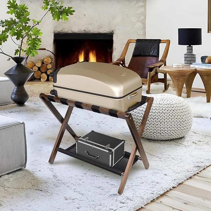 Commercial Hotel Guest Room Save Space Folding Luggage Rack for Hotel Bedroom