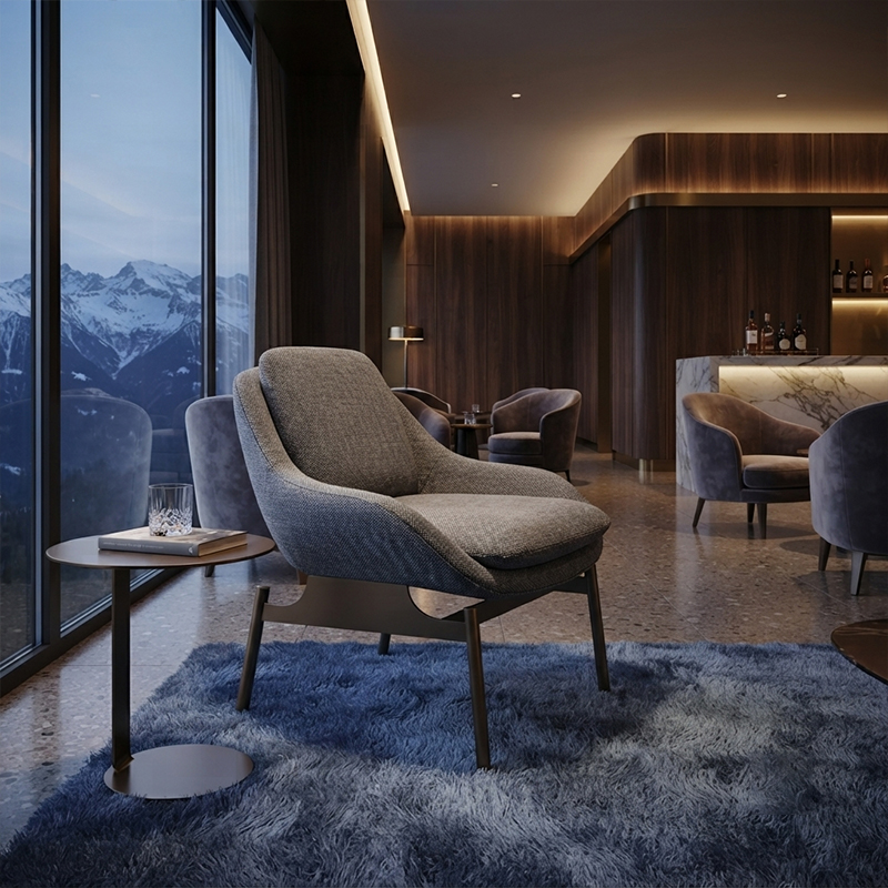 Poltrone lounge di lusso per l'arredo delle aree lobby degli hotel