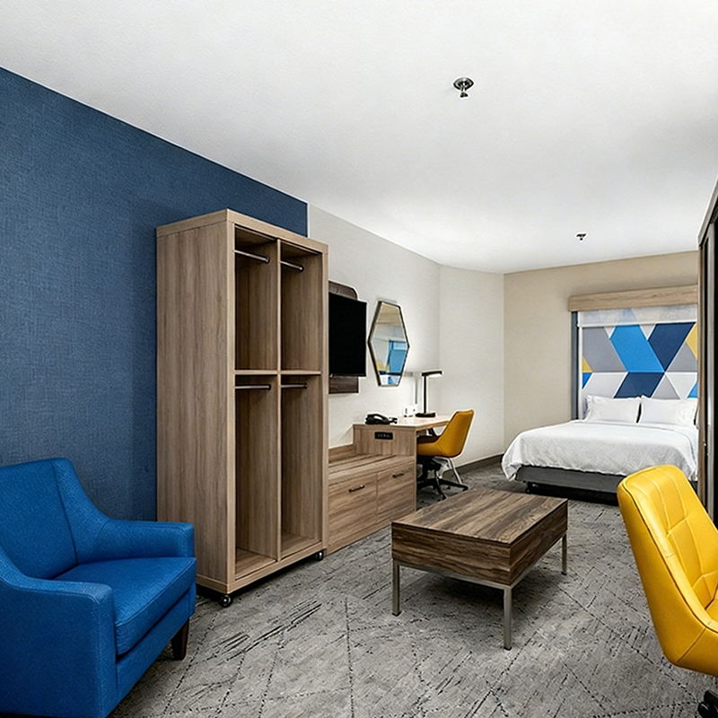 Holiday Inn Hotel Bedroom Suite Wooden Wardrobe Closets