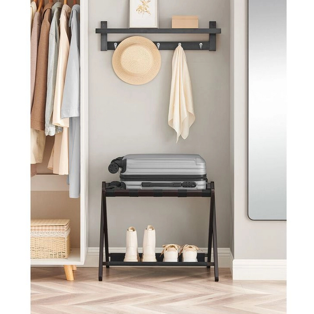 Commercial Hotel Guest Room Save Space Folding Luggage Rack for Hotel Bedroom