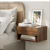 Commercial Hospitality Apartment Bedroom Furniture Wall-Mounted Wood Bedside Cabinet Storage Night Stand