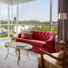 Hotel Lounge Couch Leather Sofa Set for St. Regis Hotel