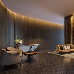 Foshan Factory Direct Background Interior Decoration Wood Hotel Wall Panels