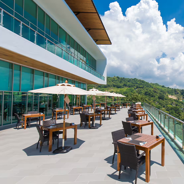 Outdoor Dining Table for Coastal Rattan Style Seaside Resort