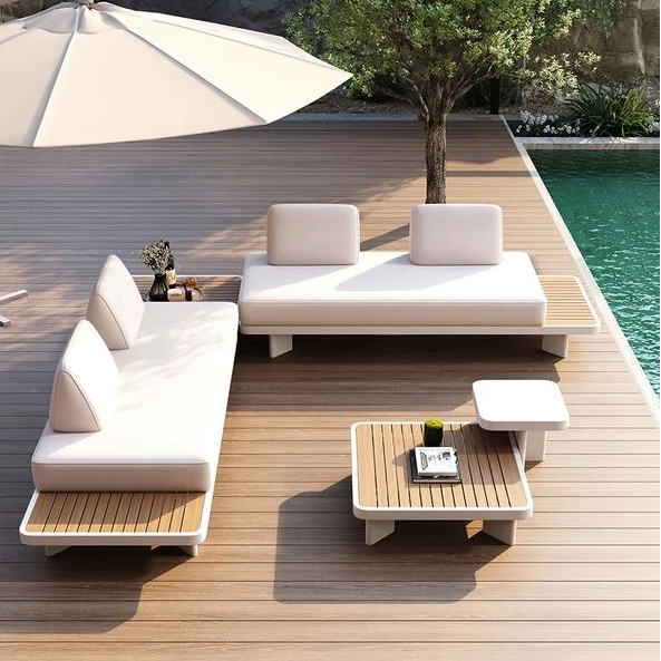 Hospitality Garden Patio Furniture Set Wicker Sectional Sofa Beach Leisure Hotel Outdoor Furniture