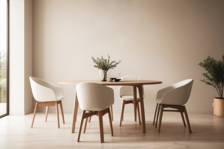 dining room with chairs and round wooden table .jpg