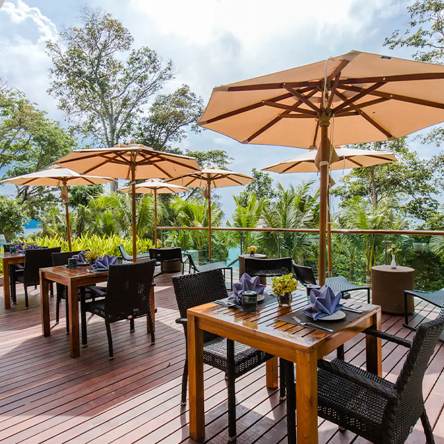 Outdoor Dining Table for Coastal Rattan Style Seaside Resort
