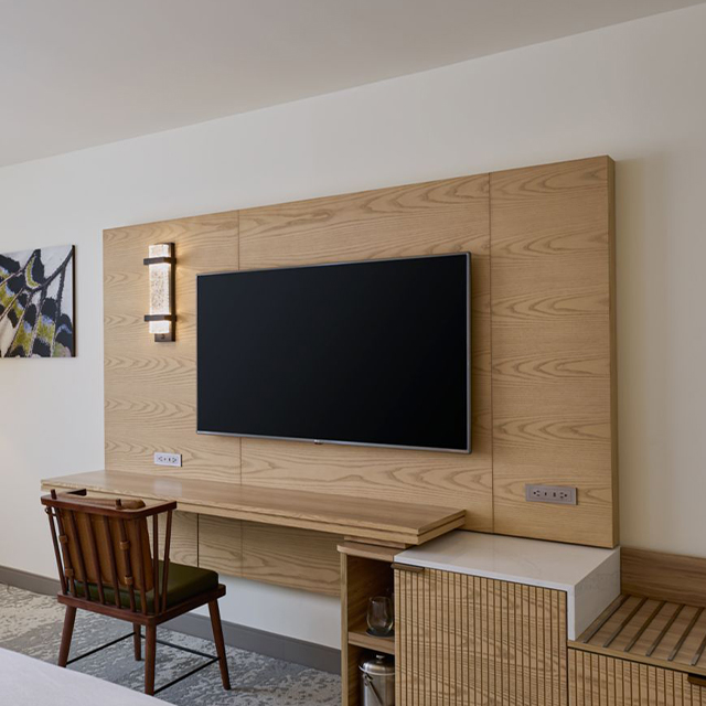 Built-in Furniture Solution Hotel Writing Desk for Hospitality Guest Room