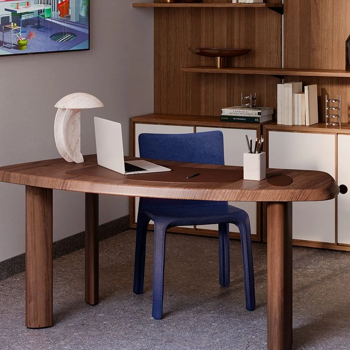 Luxury 5 Star Hotel Suite Curved Shape Office Space Furntiure Study Working Computer Writing Desk