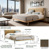 Contract Solution King Size Bed Hotel Wooden Bedroom Furniture