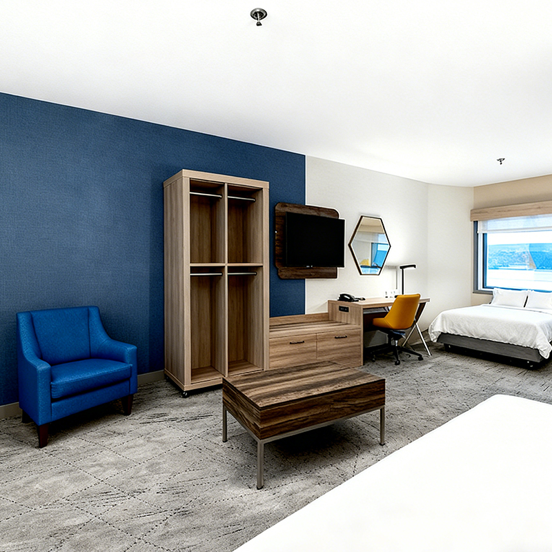 Holiday Inn Hotel Bedroom Suite Wooden Wardrobe Closets