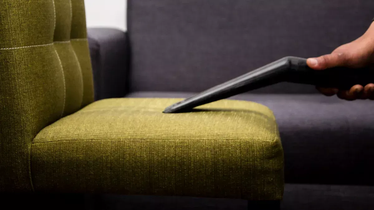 how to clean black spot from head on upholstery fabric