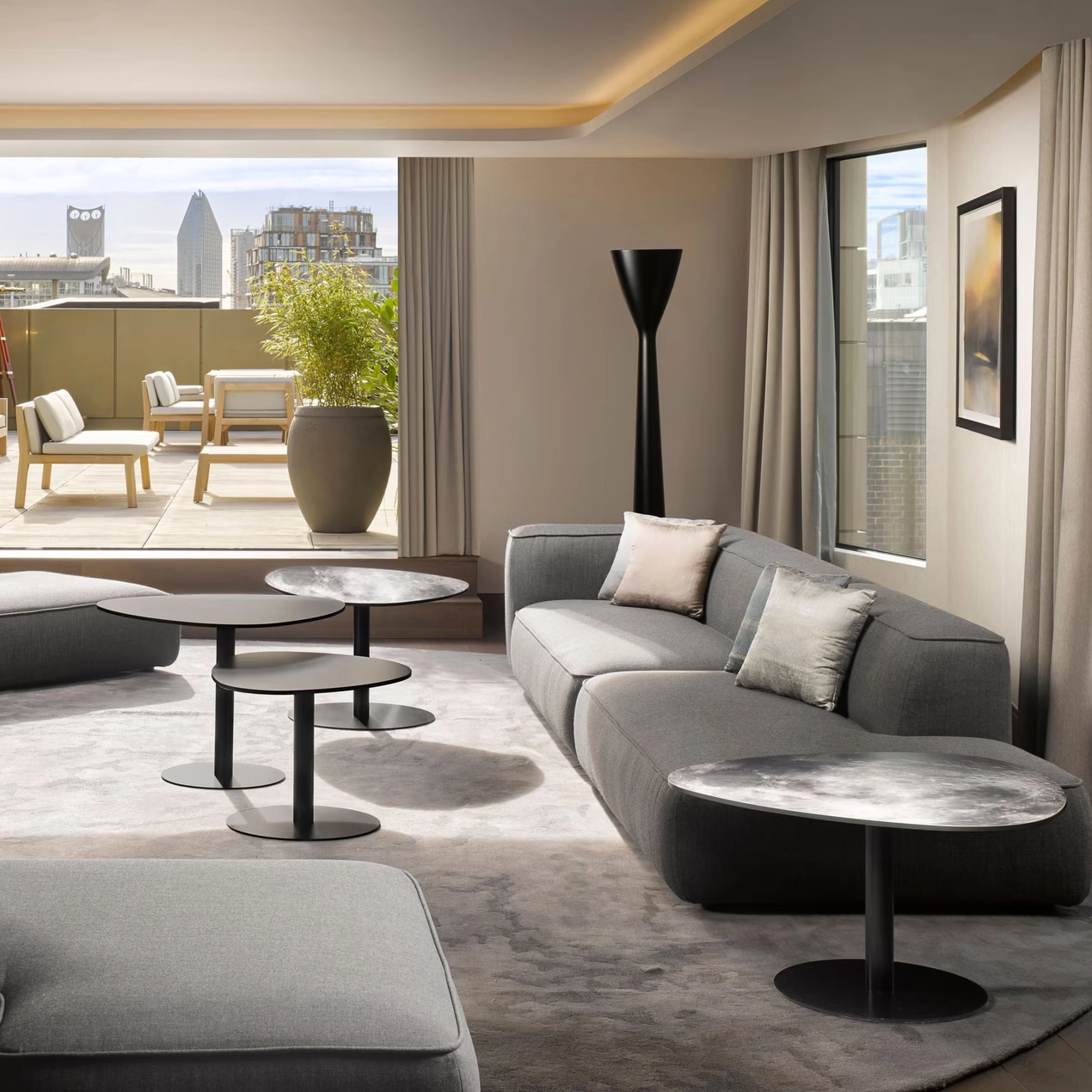 Villa Hotel Bedroom Living Room Furniture Luxury Round/Square/Oval Center Coffee Table