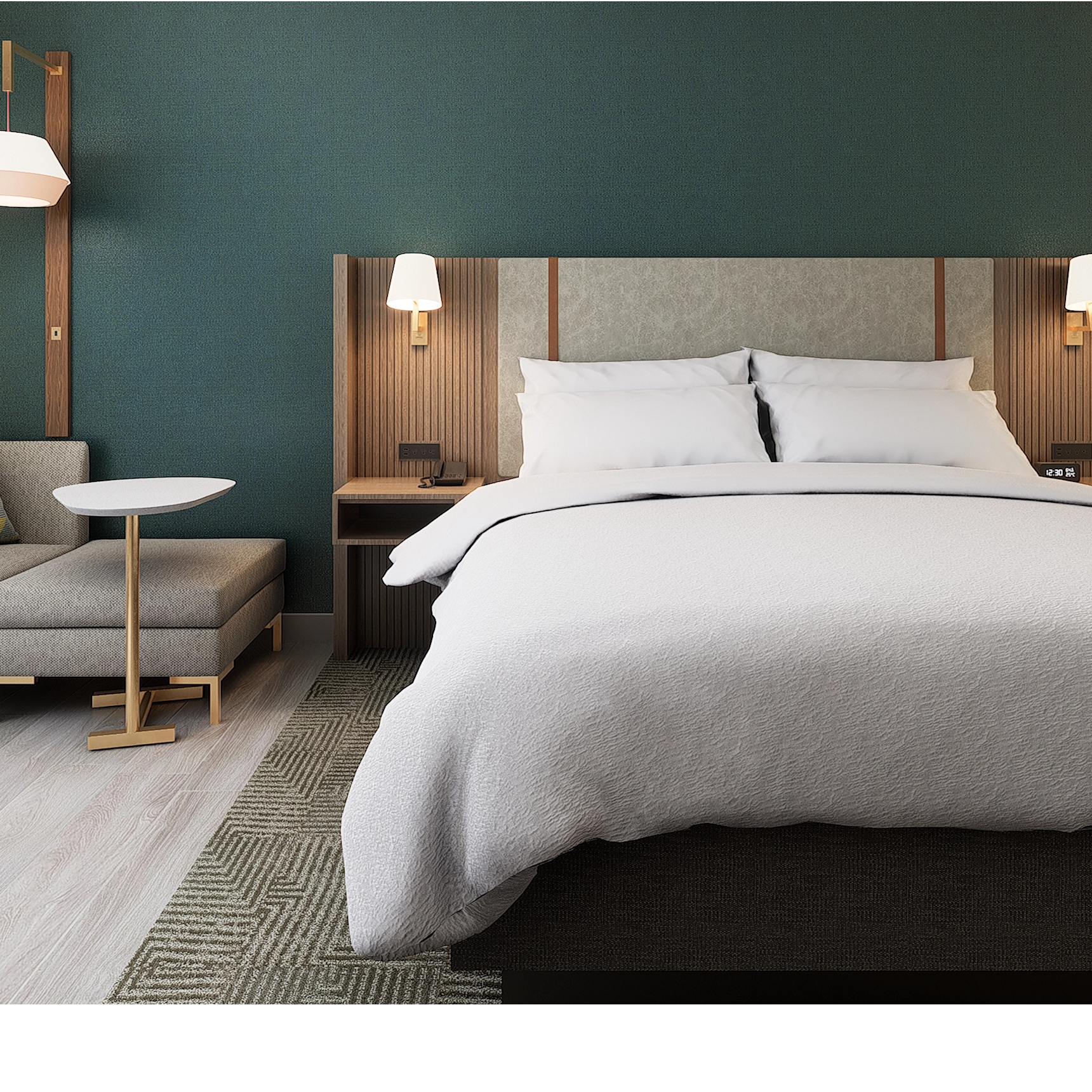 Luxury Villa Apartment Hotel Furniture Double Bed Queen King Size Bed Bedroom Set Hotel Bed