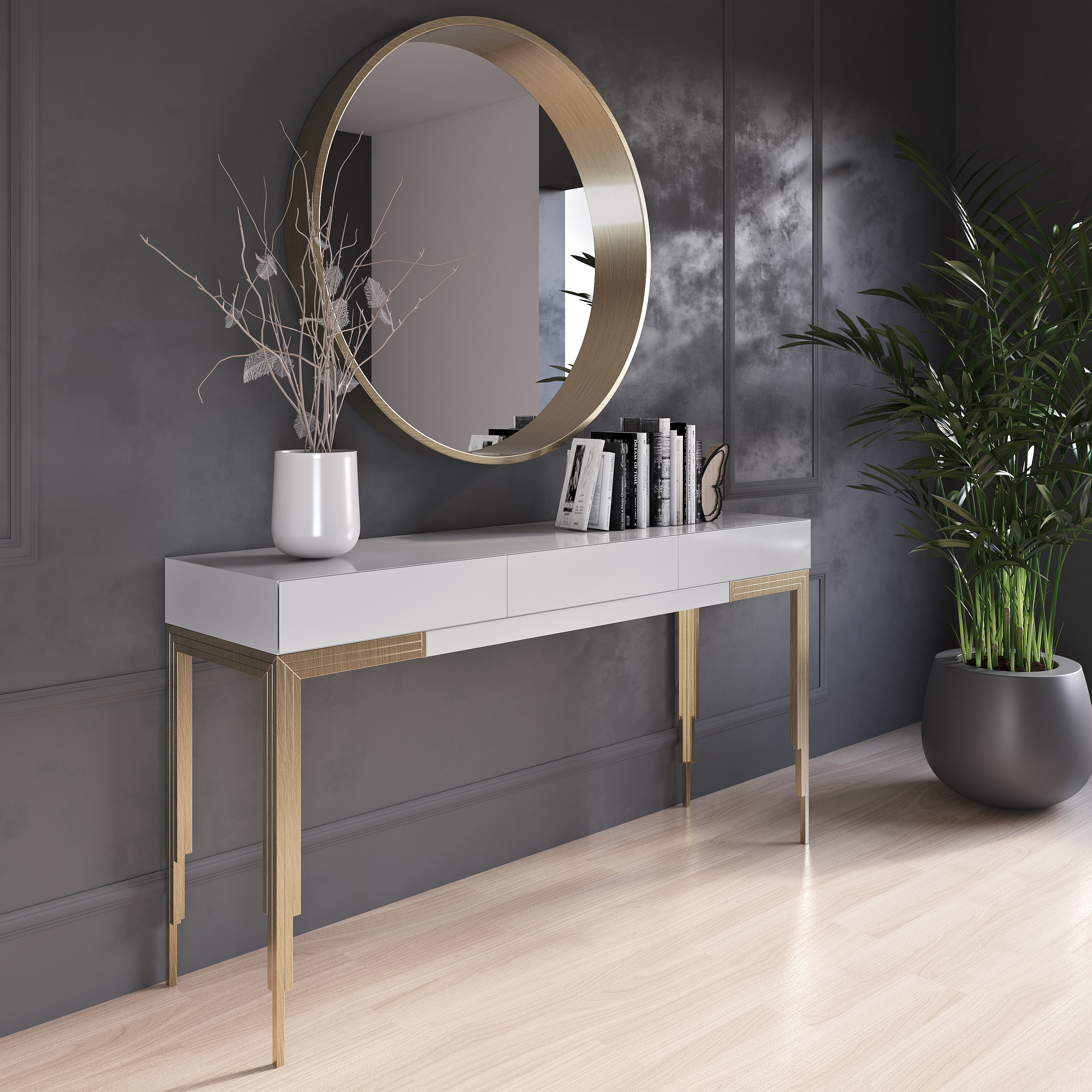 console-table with mirror