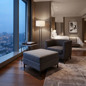 Square Hotel Ottoman for Guest Room Seating