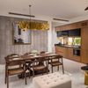 Hotel Villa Dining Table Set Modern Wooden Luxury Furniture