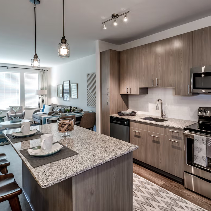 Interior Furniture Solutions Mid-Century Fully Furnished Studio Apartment Furniture Sets