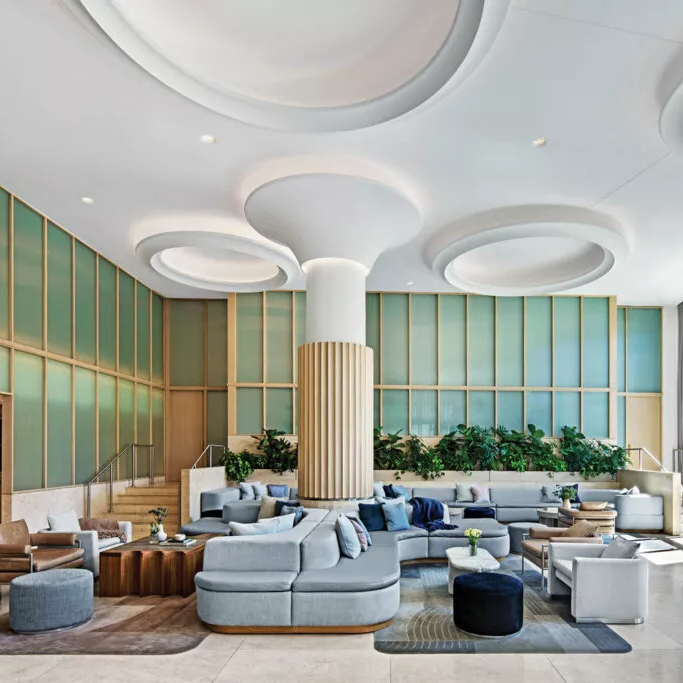 Moderne Commercial Hall Counter Design