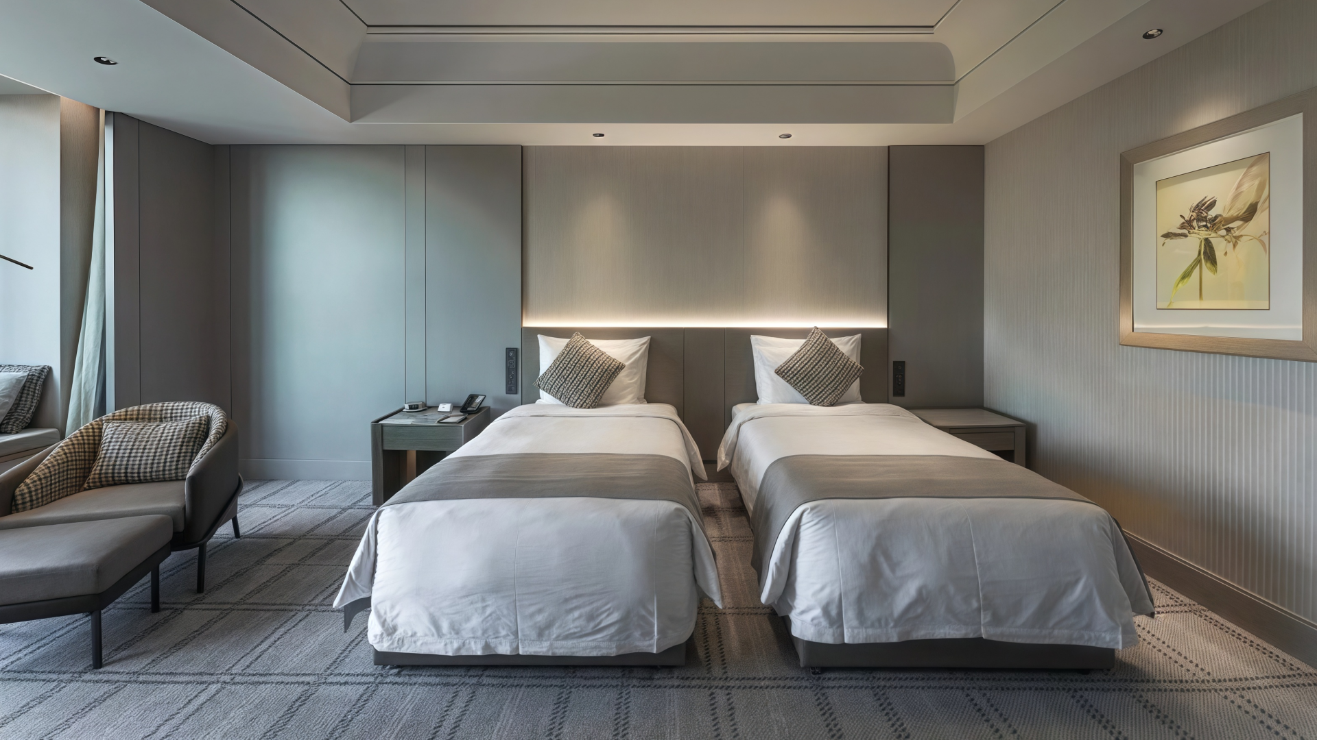 twin bed guest room