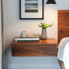 Commercial Hospitality Apartment Bedroom Furniture Wall-Mounted Wood Bedside Cabinet Storage Night Stand