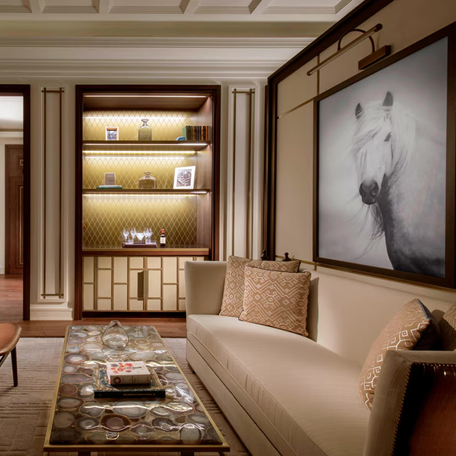 Hotel Lounge Couch Leather Sofa Set for St. Regis Hotel