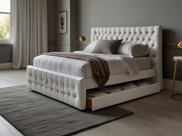 White Trundle Bed