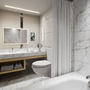 FF&E Furniture Hotel Wall-Mounted Bathroom Vanity Cabinet Furniture