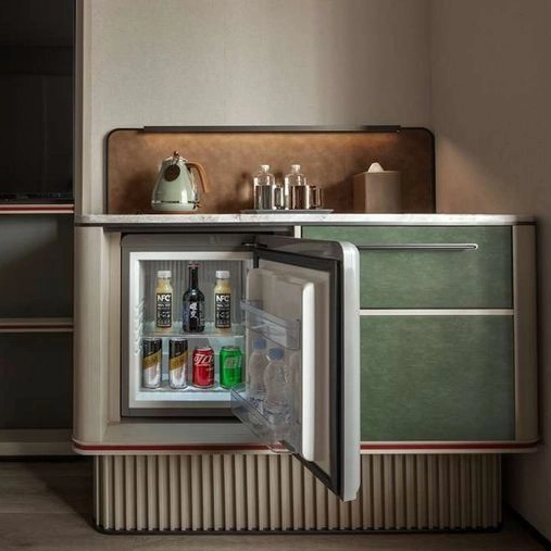 Hotel Soft Drink Display Glass Door Space Saving Drink Counter Mini Bar Fridge Cabinet​for Guestroom Hotel