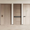 Customized Security Door Interior Soundproof Fireproof Wooden Door for Villa Apartment Hotel Office School